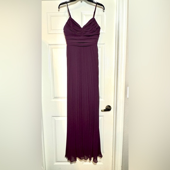 Lulus EGGPLANT  Pleated Sleeveless Maxi Dress Size S - Picture 5 of 12